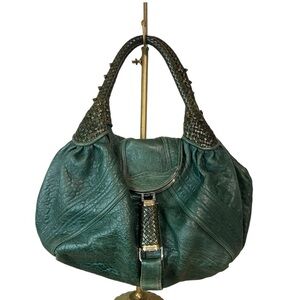 Fendi Green Spy Leather Bag